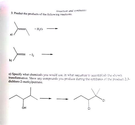 This problem has been solved! You'll get a detailed solution from a subject matter expert that helps you learn core concepts. See Answer. Question: 3. Show the organic product (s) of the following reactions. A) B) 4. Show mechanism for the reaction in question 3B. Show transcribed image text. There are 3 steps to solve this one.
